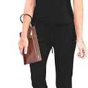 PRETTYGARDEN Women's Fall Jumpsuits Dressy Casual Pants Romper Spring Long Sleeve U Neck Belt Pockets One Piece Outfits L