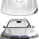 Windshield Sun Shade for X5 2019-2023, X7 2019-2022, Alpina XB7 2021-2022. Reflective Aluminum Film Front Window Sunshade - BLAZBLOCK