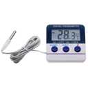 Fridge Thermometer Freezer Thermometer Digital Refrigerator Thermometer with Magnetic Attachment in-Outdoor Alarm Thermometer with Waterproof Outdoor Sensor for Home Kitchen (Model AMT-105)