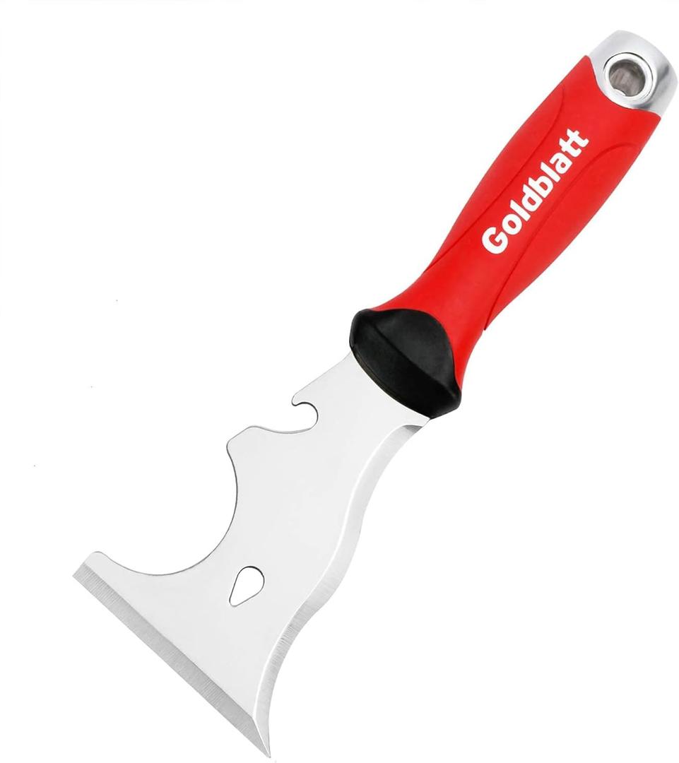 Goldblatt 9-in-1 Drywall Paint Scraper, Stainless Steel Putty Knife Scraper