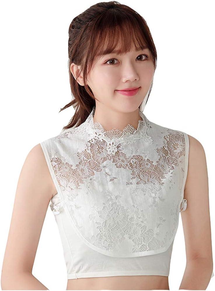 Fake Collar Detachable Dickey Collar Blouse Half Shirts Lace False Collars for Women Girls (One Size, A1-white)
