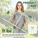 Large Soil Sifter – 0.24" Mesh, Heavy-Duty Wood Frame, Fast Bulk Sifting 