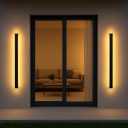 2 Pack Long Outdoor Wall Light 47.24 Inch Waterproof Ip65 Linear Wall Sconce, 38W Rectangular Frosted White Acrylic Exterior Lighting Fixture for House, Living Room, Porch, Garage (3000K Warm Light)
