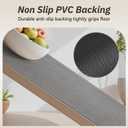 PADOOR Kitchen Mats for Floor-Anti Fatigue Kitchen Rugs Non Slip Washable Super Absorbent, Soft Durable Woven Kitchen Sink Rug Easy to Clean, Comfort Kitchen Floor Mat for Sink Laundry 17"x30" Grey