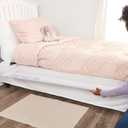 Regalo Safety 54 Extra Long Hideaway Bed Rail Guard for Toddlers, Toddler Bed Rail with Reinforced Anchor Safety System, 20 Tall Bed Safety Rail, Fits Twin, Full & Queen Beds