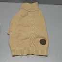 cyeollo Dog Sweater Turtleneck Knitted Sweaters with Long Sleeves Winter Clothing Dog Clothes Sweaters for Medium Large Dogs (Beige) XL