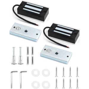 QWORK Electric Magnetic Lock, 2 Pack 60kg 130LBs Holding Force Electric Magnetic Lock for Door Access Control System Electromagnet Fail-Safe NC Mode QWORK Electric Magnetic Lock, 2 Pack 60kg 130LBs Holding Force Electric Magnetic Lock for Door Access Control System Electromagnet Fail-Safe NC Mode