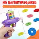 Sumind 2 Pcs Foam Disc Shooter Disc Launcher Zip Shot Shooter Blasters for Birthday Gifts Family Gatherings Games Outside Yard Activities (Orange,Purple)