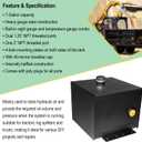 7-Gallon Hydraulic Fluid Reservoir Oil Tank For Tractors, Trucks & Log Splitters, Built-in Sight Gauge/Temp Gauge Combo, Heavy Duty Steel Construction, Horizontal-Mount