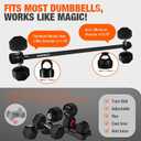 Dumbbell Converter, Convert Dumbbells to Barbell Set, Weight Bar for Bench Presses, Squats, Hip Thrust, Deadlifts, Home Weightlifting and Strength Training, Versatile Home Gym Equipment