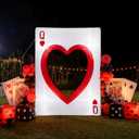 Sotiff 6.56 ft LED Inflatable Casino Party Decoration Giant Las Vegas Party Prop for Birthday Wonderland Events Outdoor Garden and Lawn Decoration (Q)