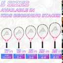 AMA SPORT Kids Tennis Racket for Junior Toddlers Starter Kit 17-25" Tennis Racquet for Girls and Boys with 420D Nylon Shoulder Strap Bag