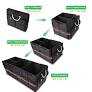 LI LIBZAKI Trunk Organizer Cargo Organizer Trunk Storage Waterproof Collapsible Durable Multi Compartments((Oversize,Black)