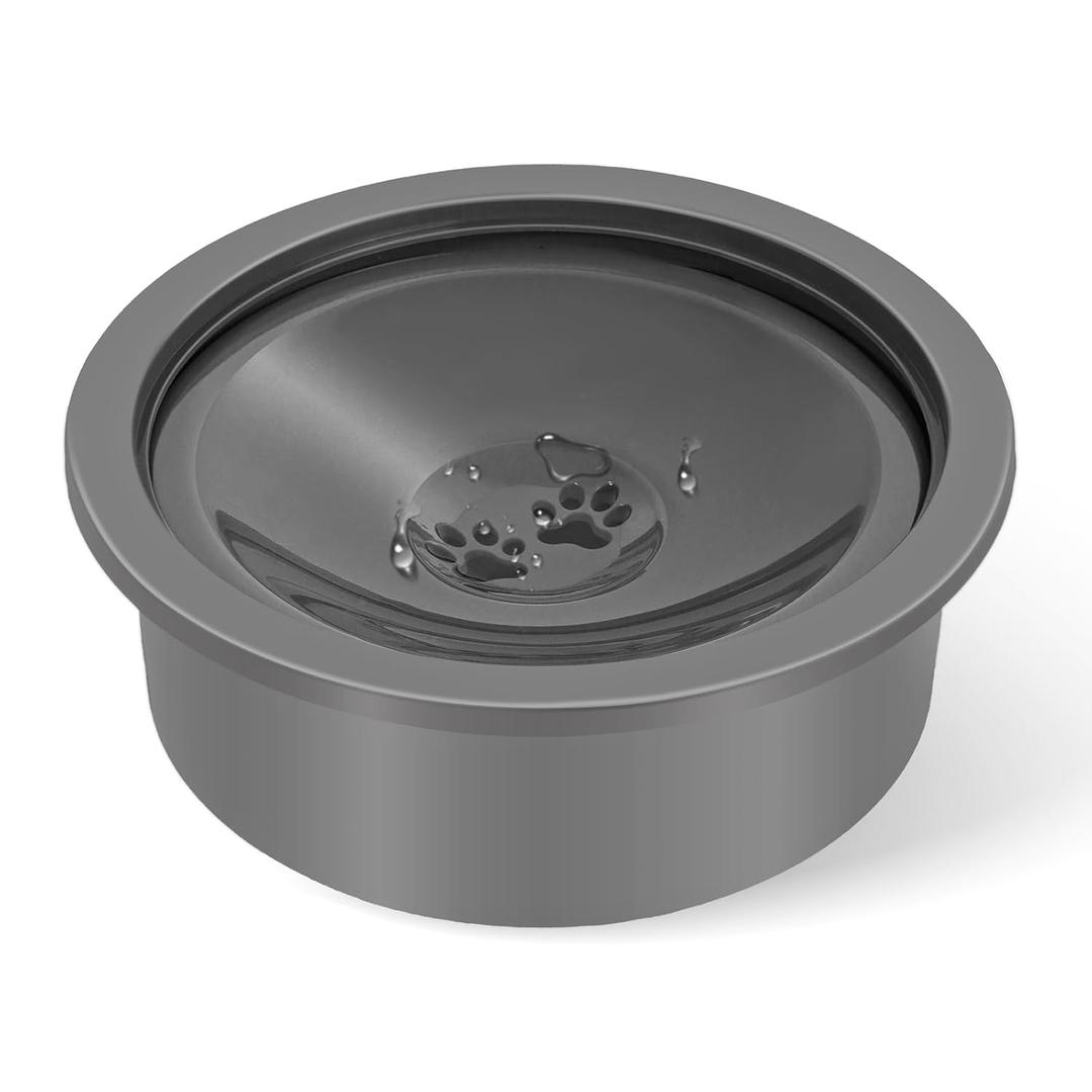 No Spill Dog Water Bowl, Slow Drinking Non Spilling Water Dish, Fits into Elevated Pet Feeder, 30oz Messy Drip Proof Slobber Stopper Water Dispenser for Dogs