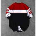 SHENHE Men's Jersey Shirts Number Graphic Short Sleeve Crew Neck Tees Casual Sports Streetwear Multicolor Large (L)