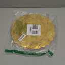 MCEAST 100 Pack Round Gold Paper Doilies 13.5 Inches Lace Place Mats Rustic Scallop Doily Disposable Paper Table Pads for Food Cakes Crafts Party Weddings Tableware Decor