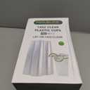 FOCUSLINE 100 Pack 14 oz Clear Plastic Cups, Disposable Cups Large Reusable Plastic Tumblers, Heavy-duty Clear Cups 14 Ounce for Wedding Party, Thanksgiving, Halloween, Christmas