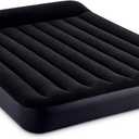 INTEX 64149ED Dura-Beam Standard Pillow Rest Air Mattress: Fiber-Tech Queen Size Built-in Electric Pump 10in Bed Height 600lb Weight Capacity