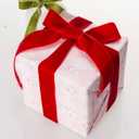 2 x Red Velvet Ribbon - 1 1/2 Inch Wide, 10 Yards Roll - Festive Flocked Ribbon for Holiday Decor, Crafts, and Gift Wrapping