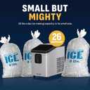 Newair Mini Bullet Ice Maker Countertop | 26 lbs/Day Portable Ice Machine | Space-Saving Ice Maker for Home, Office & RV | Stainless Steel