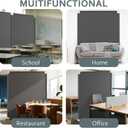 Room Divider for Privacy Protection - Single Panel Privacy Screen for Room Separation, 75.6" x 60" Portable Room Partition for Bedroom Office Dorm, Freestanding Divider Easy to Install Grey