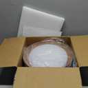 Bargeni Flush Mount Ceiling Light,12.5 inch LED Ceiling Light Fixture,5CCT Dimmable/2700K-6000K/20W, Matte Black with Wood Accent,Mid Century Light Fixtures Ceiling Mount,ETL Certified