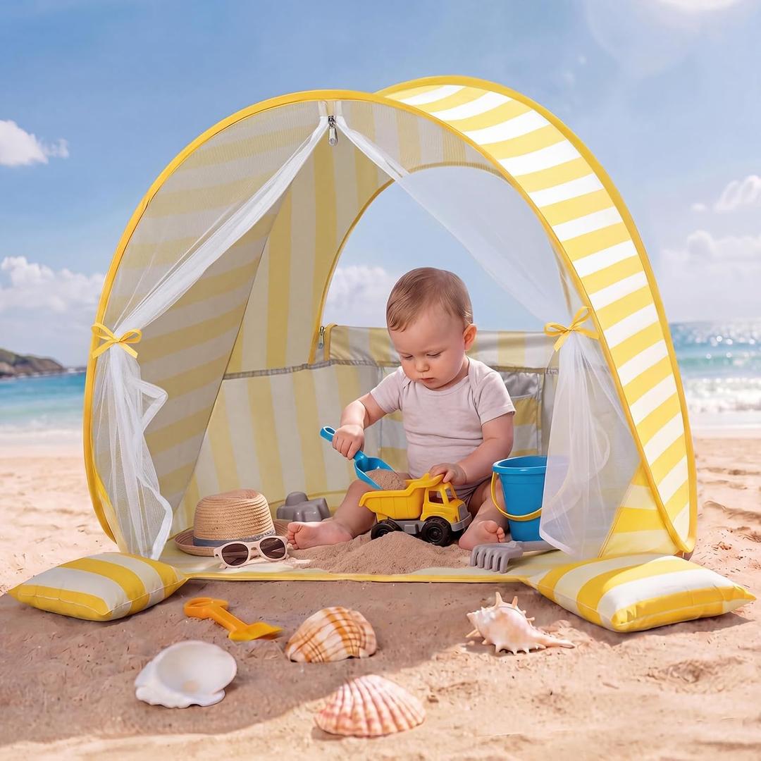 Baby Beach Tent, UPF 50+ Sun Shelter, Pop Up Beach Canopy, 35" x 26" x 26"