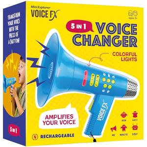 Mini Explorer Voice Changer for Kids for Kids - Voice Changing Device for Boys & Girls Ages 3-8+ Olds Birthday Gifts for 3, 4, 5, 7, 8 Year Old Boy - Toys Gift Ideas for Kid, Toddler, Blue