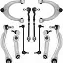 ALADICHE 10 Pcs Front Suspension Upper Lower Ball Joint Control Arm Kit Compatible For BMW F07 F01 535 740i, For BMW 5 7 Series