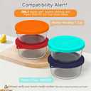 Sophico Sophico Round Silicone Storage Cover Lids Replacement for Anchor Hocking and Pyrex 7402-PC 6/7 Cup Glass Bowls (Container not Included) (MIX-4 pack)