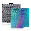 Double Sided Textured PEO PEK Build Plate for Bambu Lab X1/X1C/X1E/P1P/P1S/A1, Flexible Diamond PEO+Kaleidoscope PEK Spring Steel Plate 257x257mm for Bambu 3D Printers