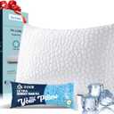 QUTOOL Shredded Memory Foam Pillows for Sleeping Queen Size, Cooling Gel Pillows for Hot Sleepers Adjustable Bed Pillow for Side and Back Sleeper, Breathable, Neck Support, White, Gift for Women Men (Queen(1 Pack)-20'*30')