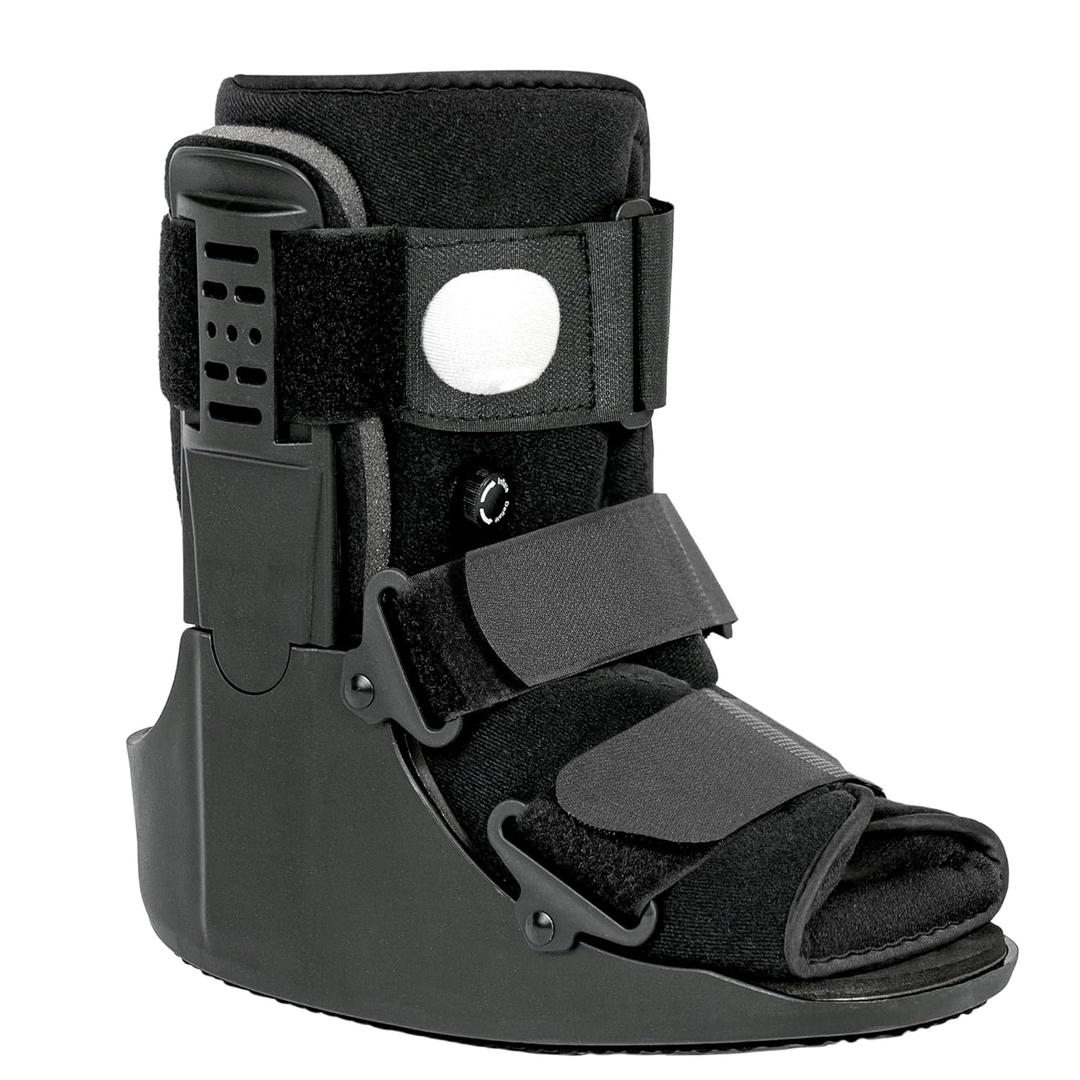 Jewlri Air Walking Boot, Fracture Boot Short Walker Protection Fits Left or Right Foot Ankle Support for Injuries Fractures Sprains Black S (Black)