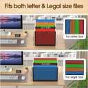 MaxGear Hanging File Organizer Box, Metal Mesh File Folder Storage Box for Letter Legal Size, Black Filing Box for Hanging File Folders, Hanging Folder Organizer for Desk, Office, School, Home