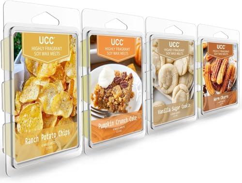 Pack of 5, UCC Wax Melts, Long Lasting Premium Plant Based Natural Soy Scented Melts Cubes, Wax Melts Tarts, Colored Wax Melt - 4 Pack