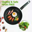9.5 Nonstick Frying Pan, Nonstick Fry Pan Griddle Pan, Dishwasher and Oven Safe, PFOA-Free, Stovetop Grill Pan Works with Gas, Electric Stove, Induction Cooktops