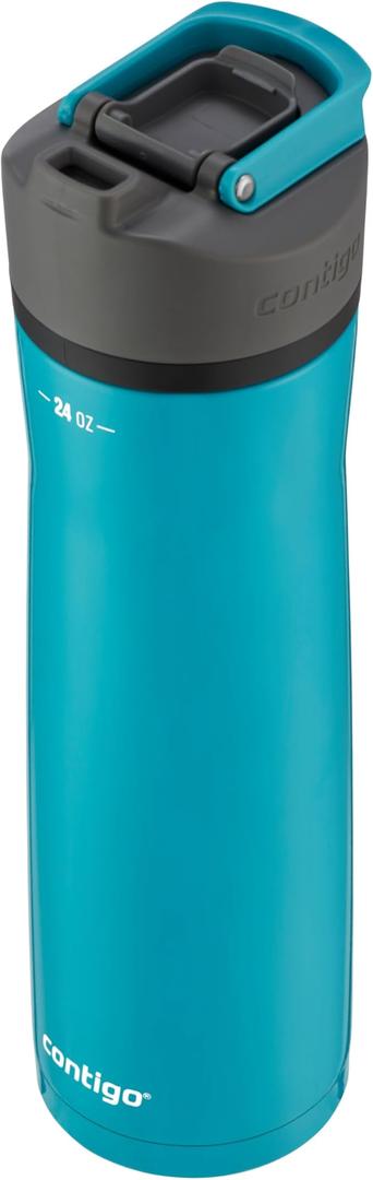 Contigo Cortland Chill 2.0 Stainless Steel Water Bottle with Autoseal Lid 24 oz 1-Pack,Blue Contigo Cortland Chill 2.0 Stainless Steel Water Bottle with Autoseal Lid 24 oz 1-Pack,Blue
