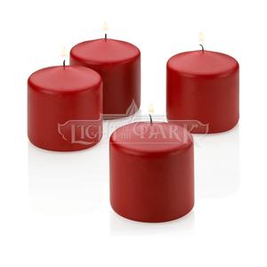 Light In The Dark 4 Red Apple Cinnamon Scented Pillar Candle 3 Inch Tall X 3 Inch Wide