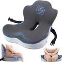 Car Seat Cushion, Truck Driver Seat Cushion L-Shaped Lumbar Support Pillow, Memory Foam Seat Cushion Ergonomic Back Support, Comfort & Support for Long Sitting, Alleviate Back Pain