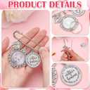 Tondiamo 4 Pcs Memorial Graduation Tassel Photo Charm with Wing DIY Pin Brooch Memory Tassel Picture Grad Cap Decoration Personalized 2026 Grad Gift for Gown Ceremony Bouquet (Silver,Stylish)