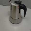 Moka Pot, 4 Cups (7.1 oz) Stovetop Espresso Maker, 304 Stainless Steel Moka Pot, Induction Compatible, Silver