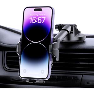 Car Phone Holder Universal Phone Holders For Your Car Windshield Easy Installation Phone Mount for Car Adjustable Strong Suction Car Accessories Fit for 4.7-7.2 inch phones & GPS
