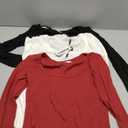 Zeagoo Women's Long Sleeve Scoop Neck Shirts Casual Slim Fit Rib Knit Tops Summer Fall Basic Business Work Tee S