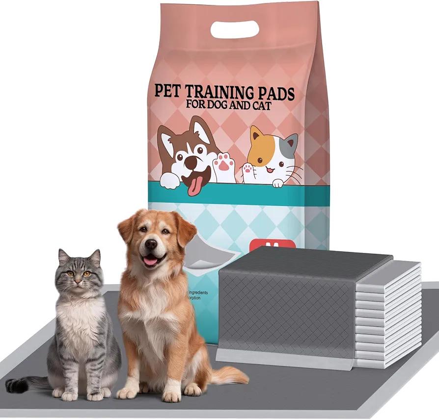 Pet Training Pads for Small and Medium Dogs, M Size 23.62"×17.72", Fast Absorbing Leak-Proof Puppy Pads, Odor Control Pee Pads for Dog and Cat Indoor Training
