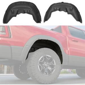 Rear Wheel Well Guard Compatible with 2019-2026 Dodge RAM 1500 New Body Style Rear Inner Fender Liner Wheel Well Liners Replacement for 2019-2026 Dodge RAM Accessories