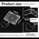 Misdary Mini Cd Keychain Album Cases Plastic Cd Cases Clear DVD Cover Bulk DVD Jewel Keyring Music Blank Mini Compact Disc Holder Pendant Personalized for DIY Backpack Hanging Decor Gifts(10 Pcs)