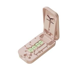 Daviky Pill Cutter Splitter for Small & Tiny Pills, Dual Safety Blades, Adjustable Centering Slot, Precise 1/2 1/3 1/4 Tablet Cutter, Built-in Storage, Portable & Senior-Friendly