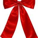 Large Satin Bow Wall Decor, 41x26 Inch Oversized Coquette Bow for Girls Room, Bedroom, Birthday Party, Baby Shower, Bridal Shower, Red