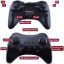 CuleedTec Black Classic Wireless Pro Controller Game Controller Gamepad Joypad Remote for Wii U