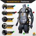 KwikSafety - Charlotte, NC - TYPHOON DiamondBACK Safety Harness [BACK SUPPORT + TONGUE BUCKLES] ANSI OSHA Premium 3 D-Ring Fall Protection Black Full Body Fall Arrest Construction Roofing Gear